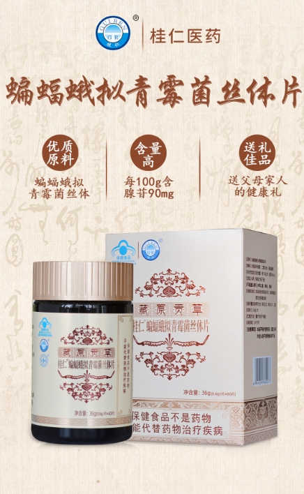 藏原貢草蟲(chóng)草菌絲體片